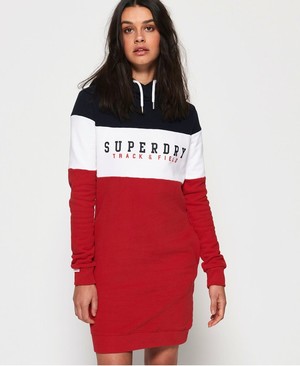 Superdry Track & Field Sweat Női Ruhák Piros | YTVCX8342